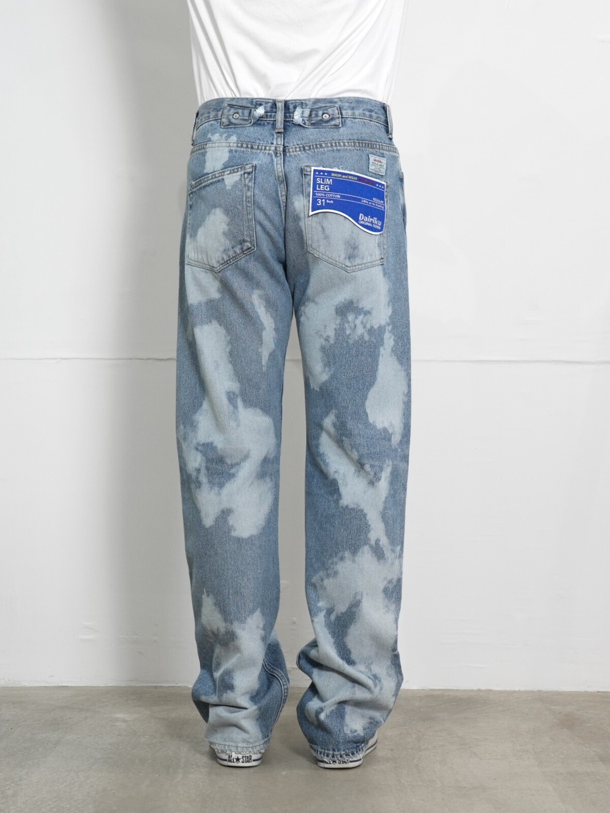 DAIRIKU 남성 "Bleach" Slim Denim Pants 이미지4