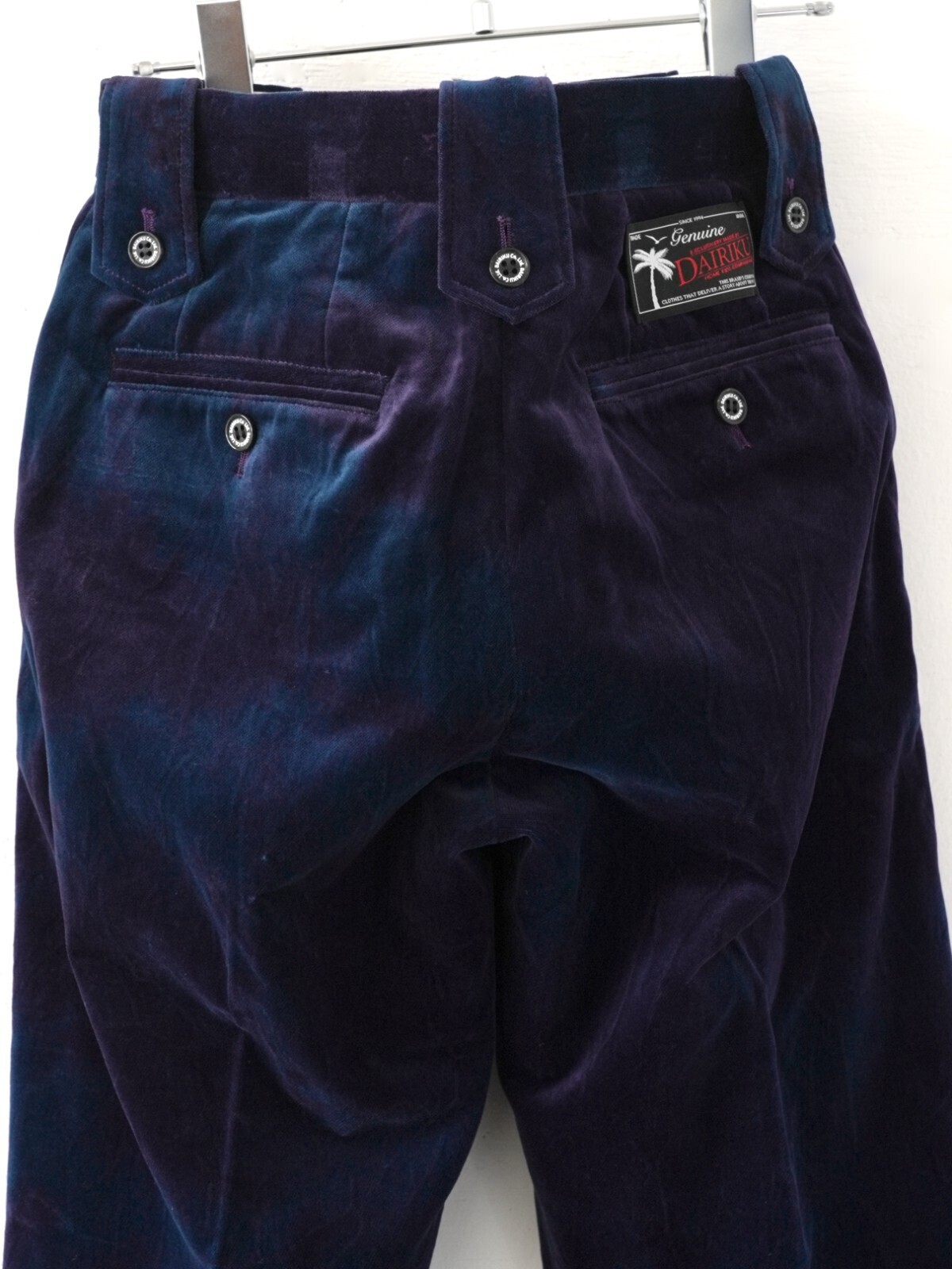 DAIRIKU WOMENS Tiedye Velour Flare Slacks IMAGE5