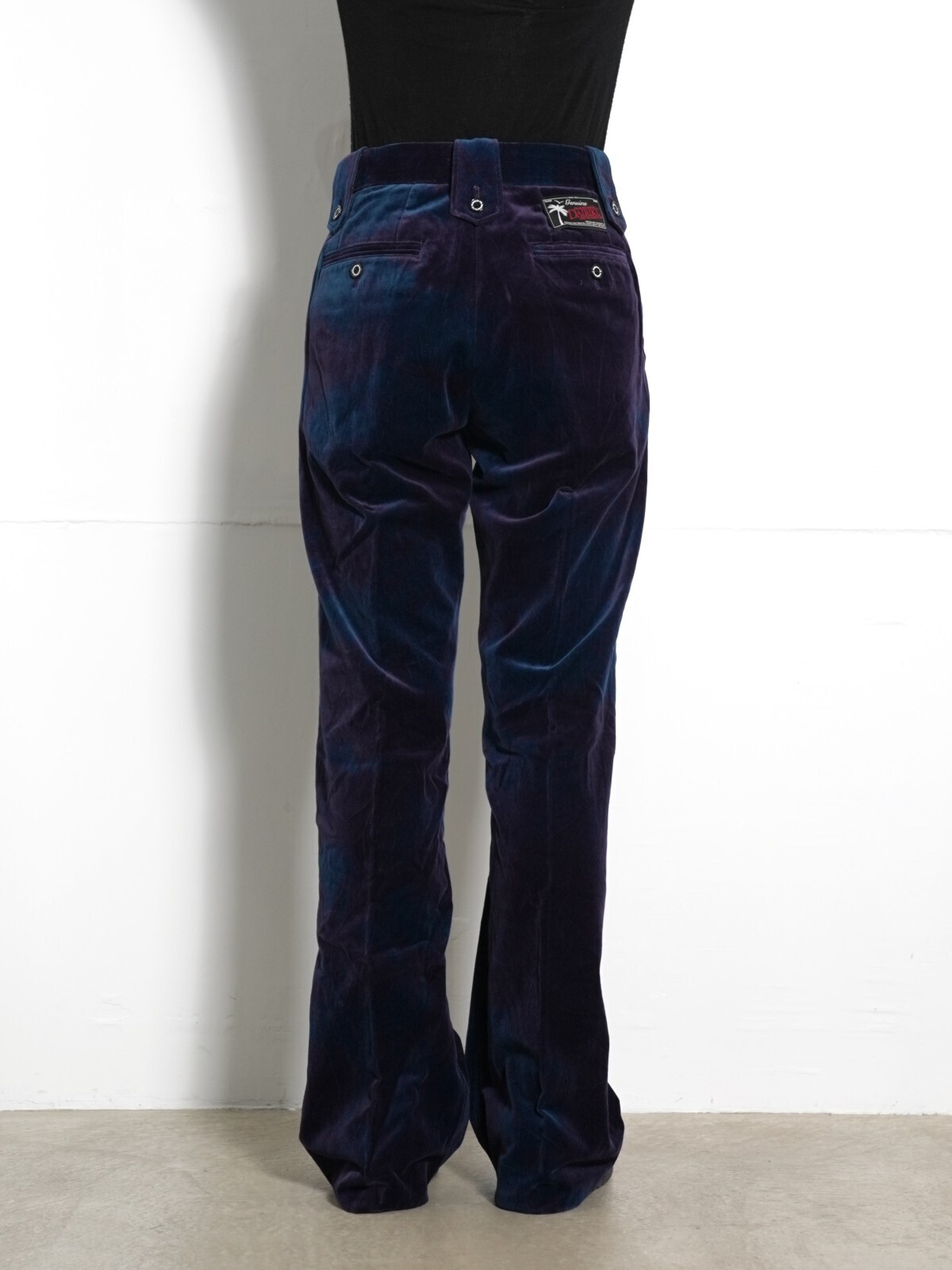 DAIRIKU WOMENS Tiedye Velour Flare Slacks IMAGE12