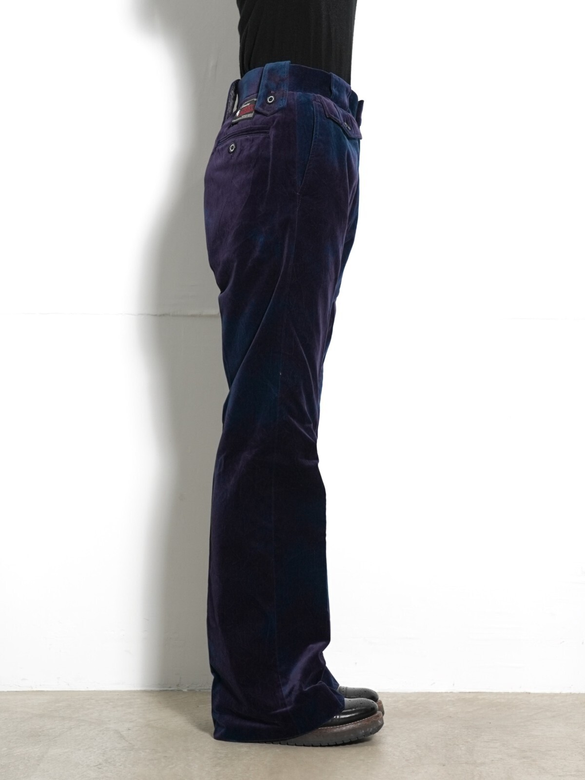 DAIRIKU WOMENS Tiedye Velour Flare Slacks IMAGE11