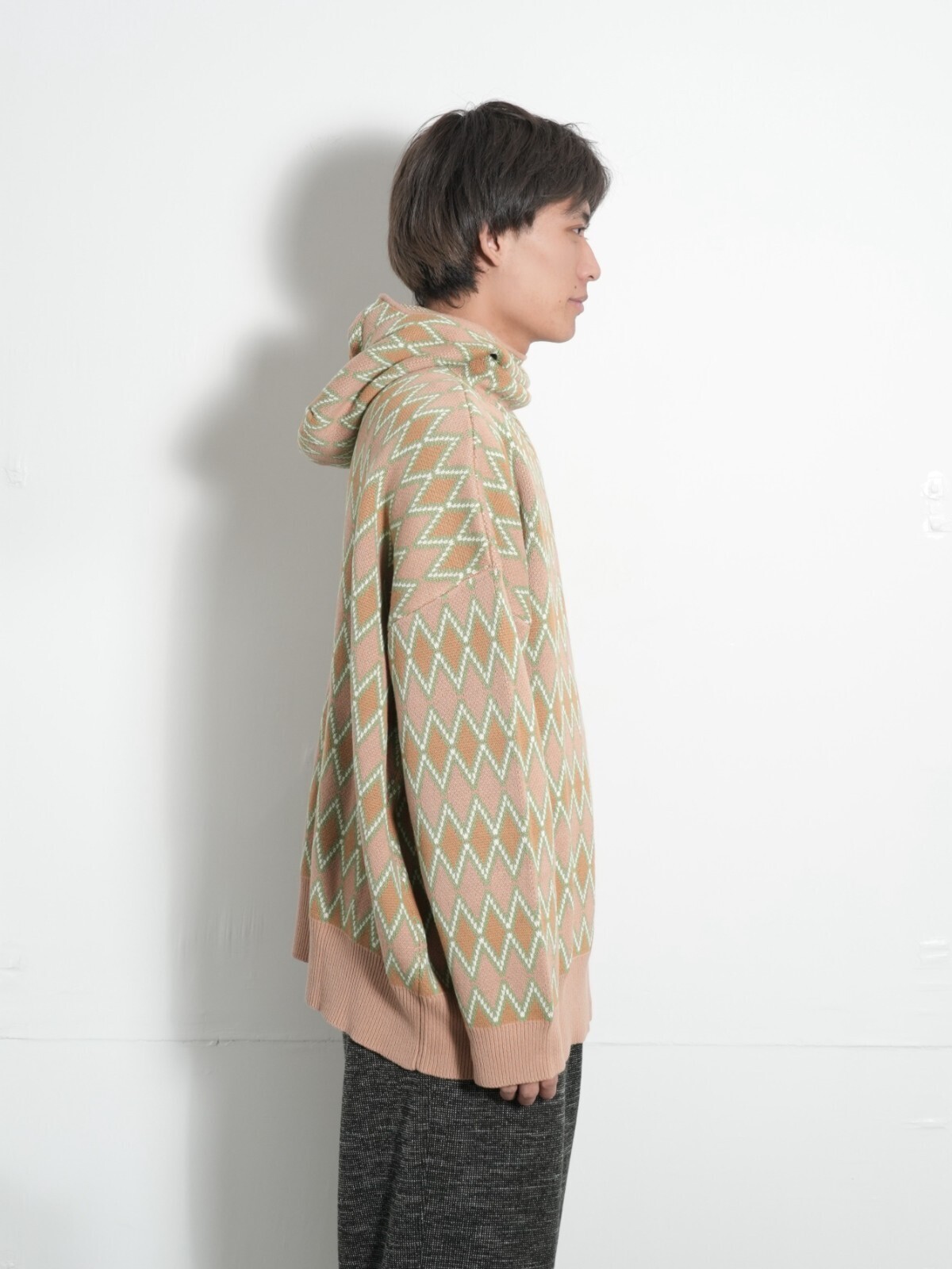 DAIRIKU 여성 & 남성 Face Cover Knit Pullover 이미지4