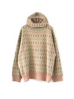 ダイリク(DAIRIKU) レディース & メンズ フェイスカバーニットプルオーバー beige & green L