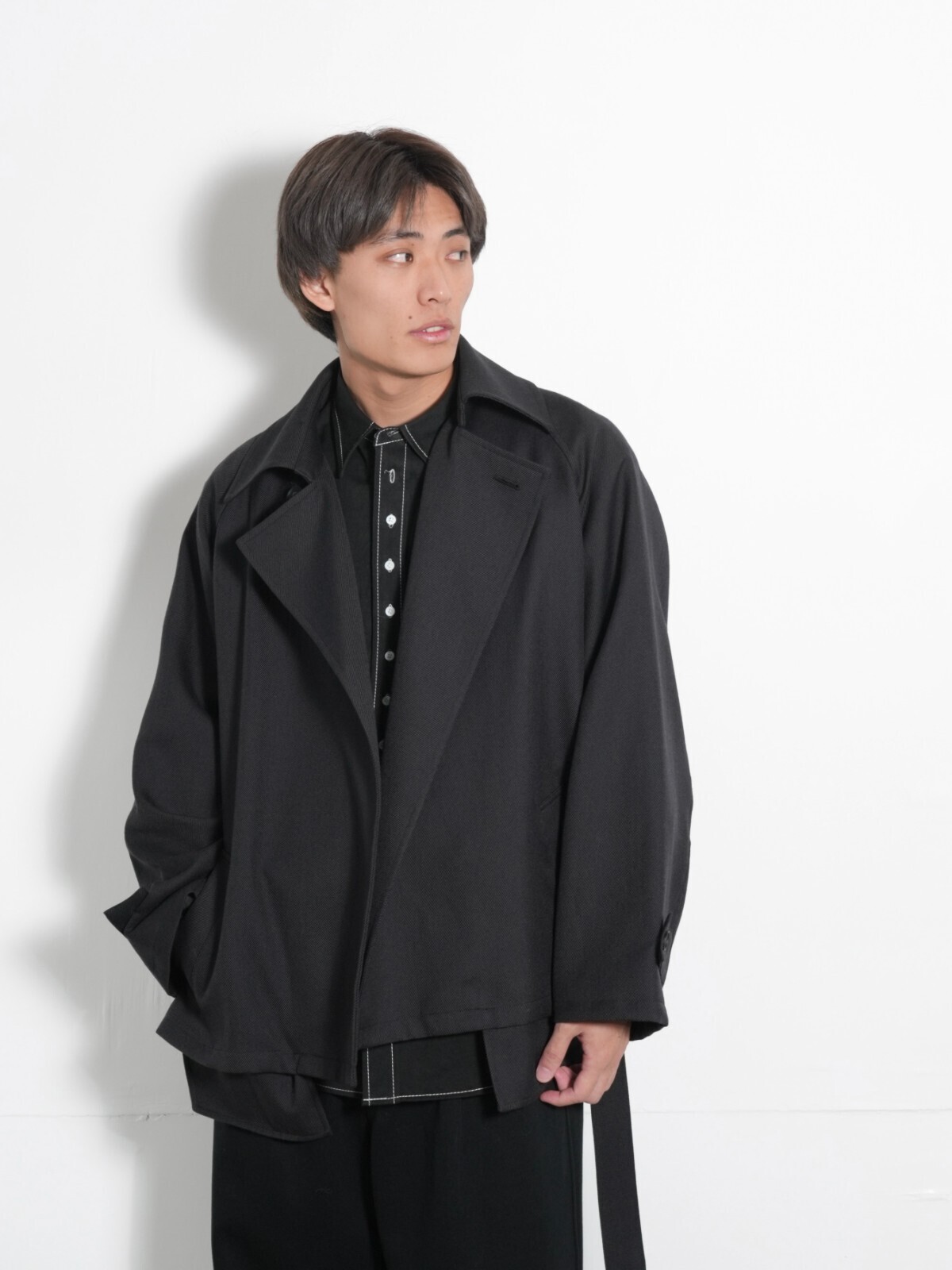 Blanc YM 女士 & 男士 Short Trench Coat 图片12