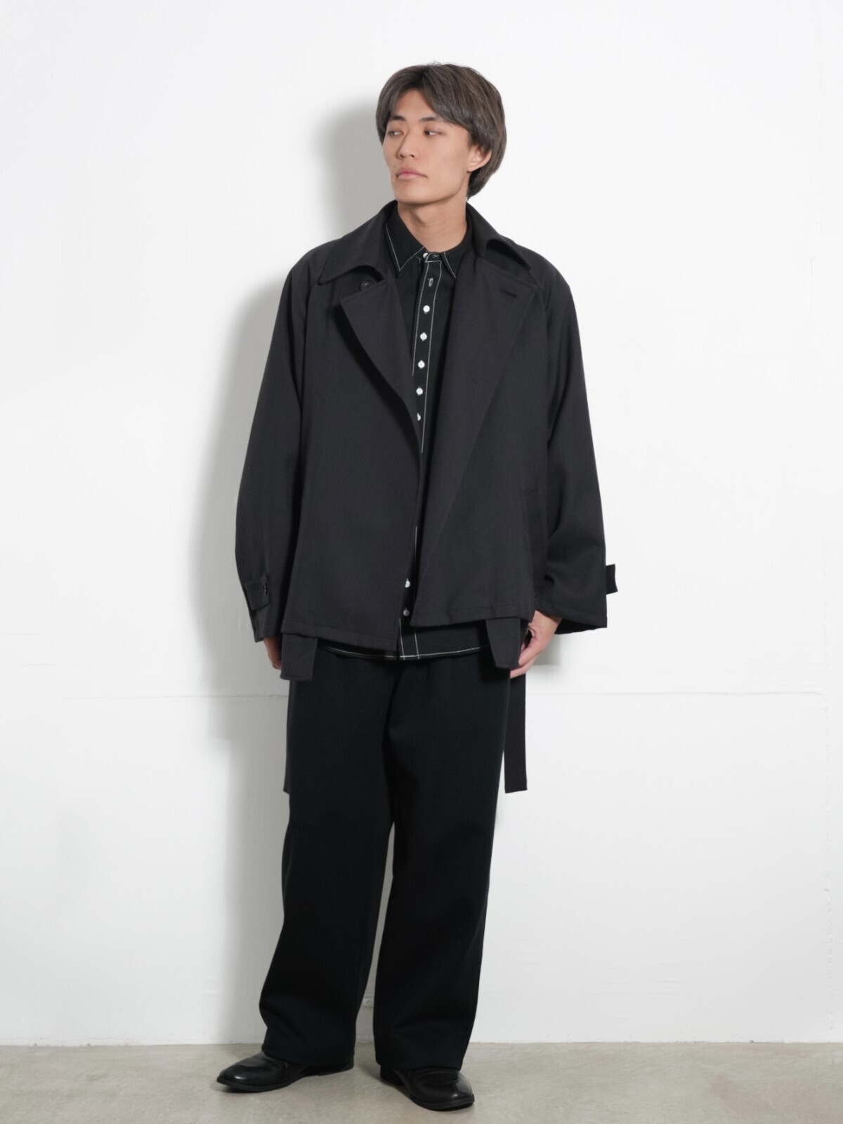 Blanc YM 女士 & 男士 Short Trench Coat 图片13