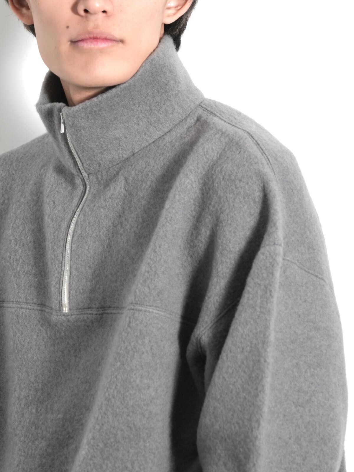 Blanc YM 女士 & 男士 Wool Half Zip Pullover 圖片7