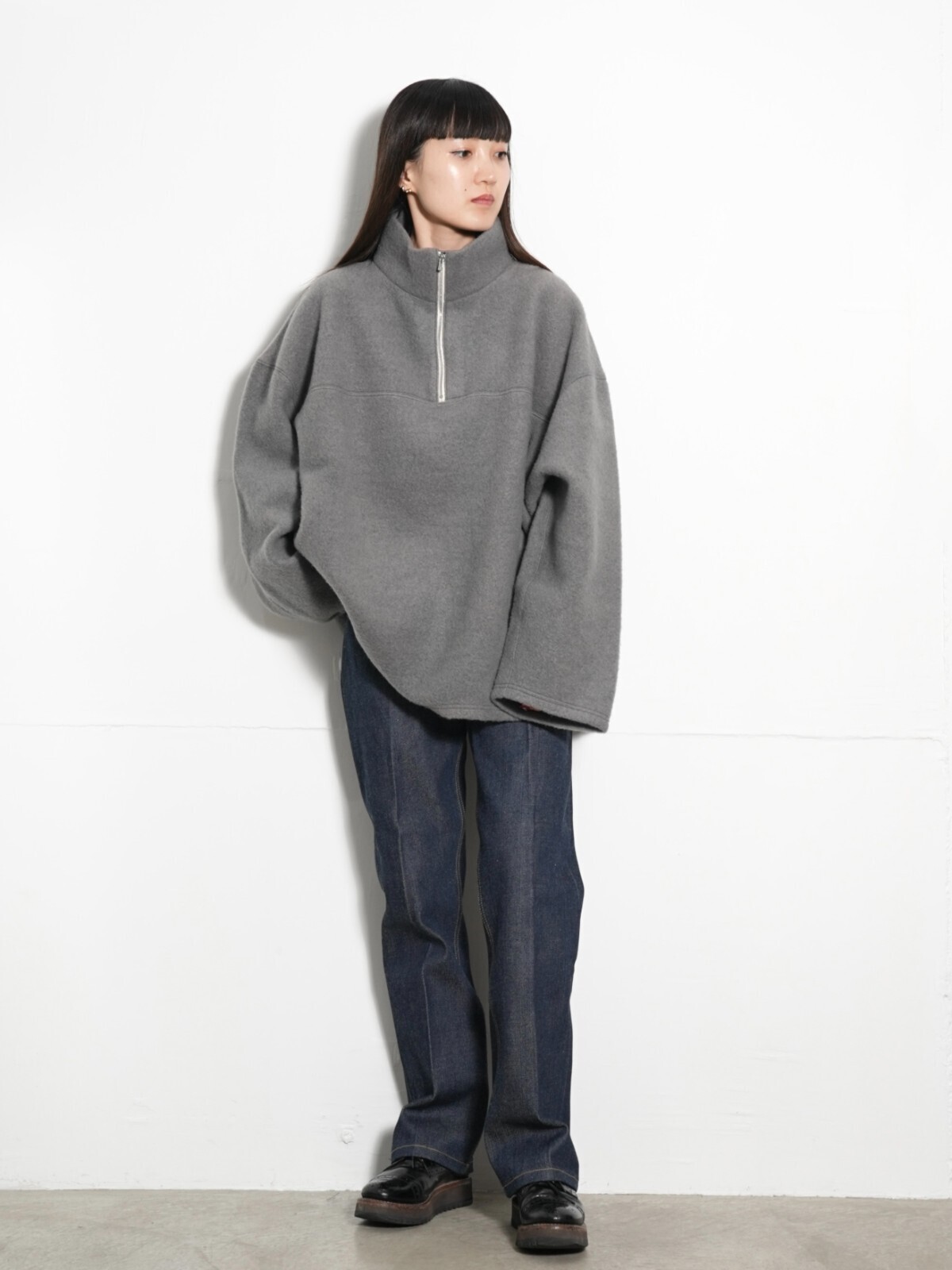 Blanc YM 女士 & 男士 Wool Half Zip Pullover 圖片9