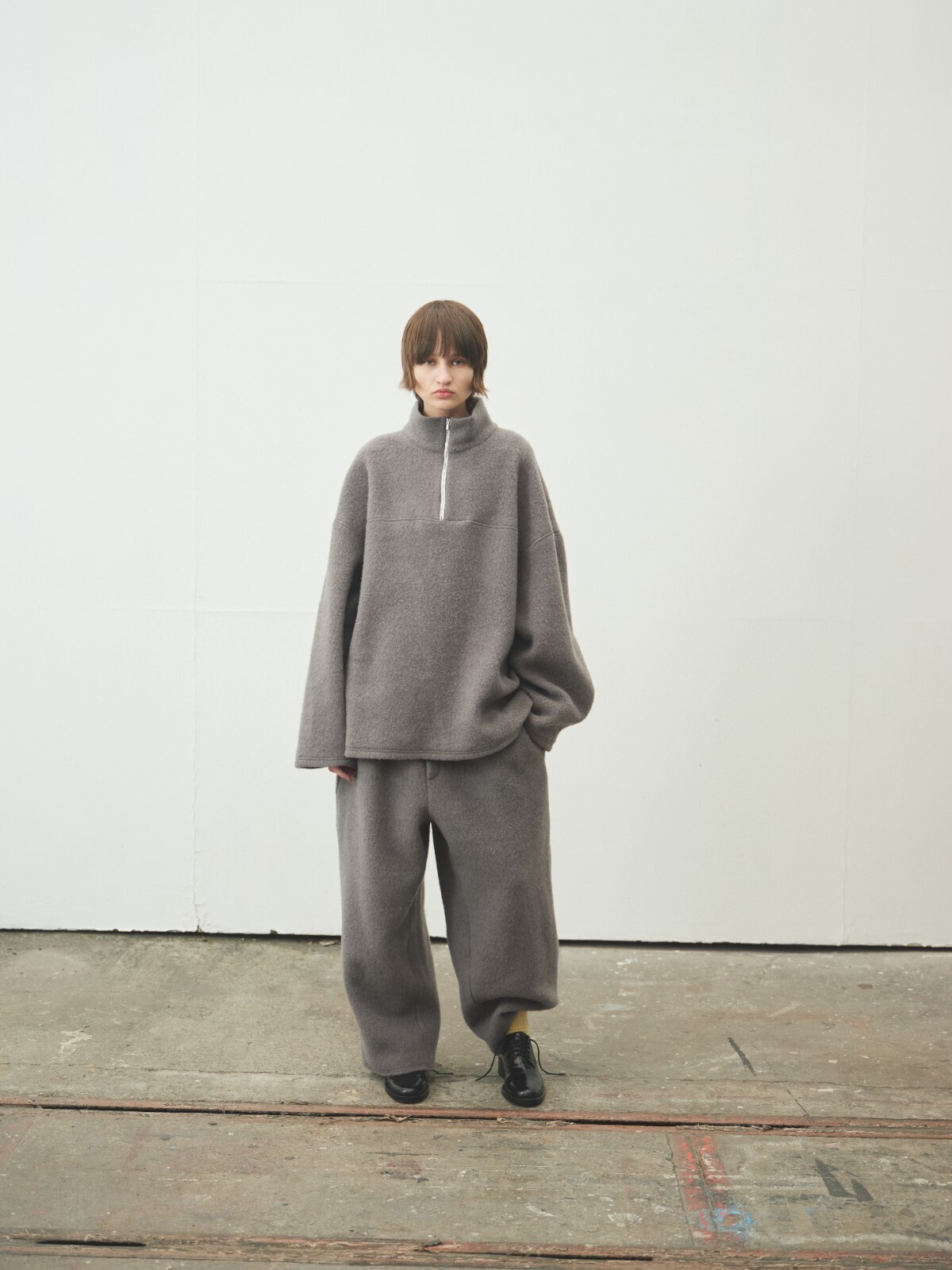 Blanc YM 女士 & 男士 Wool Half Zip Pullover 圖片10