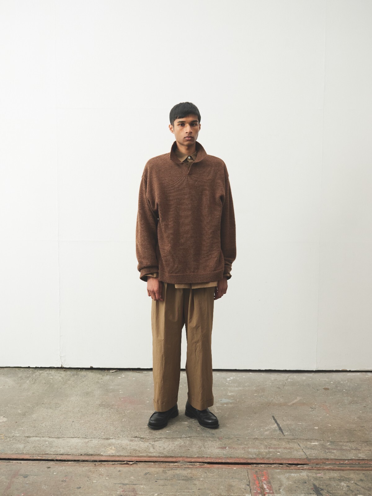 Blanc YM 女士 & 男士 Wool Knit Skipper Shirt 图片11