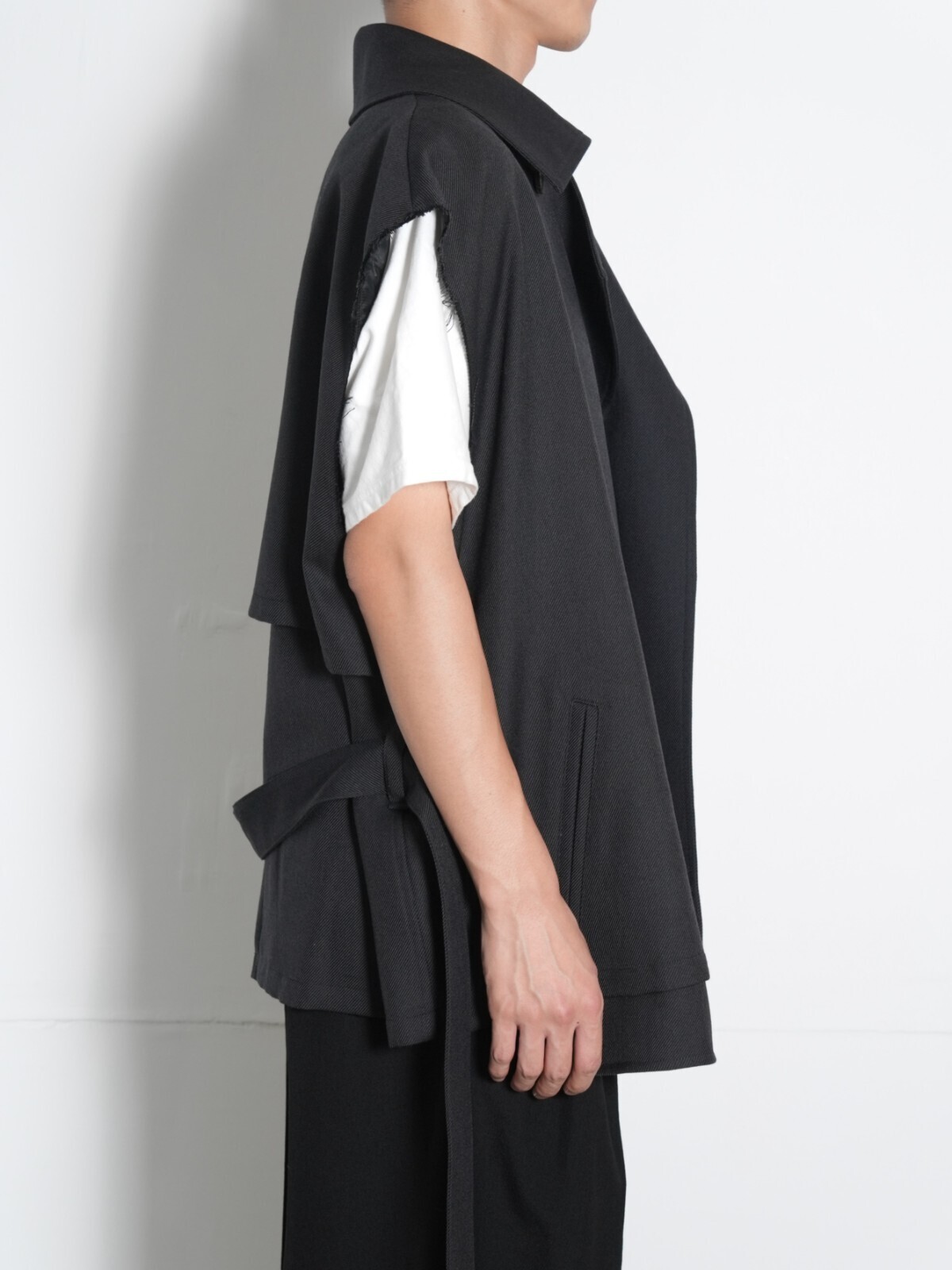 Blanc YM 여성 & 남성 Short Trench Vest 이미지3