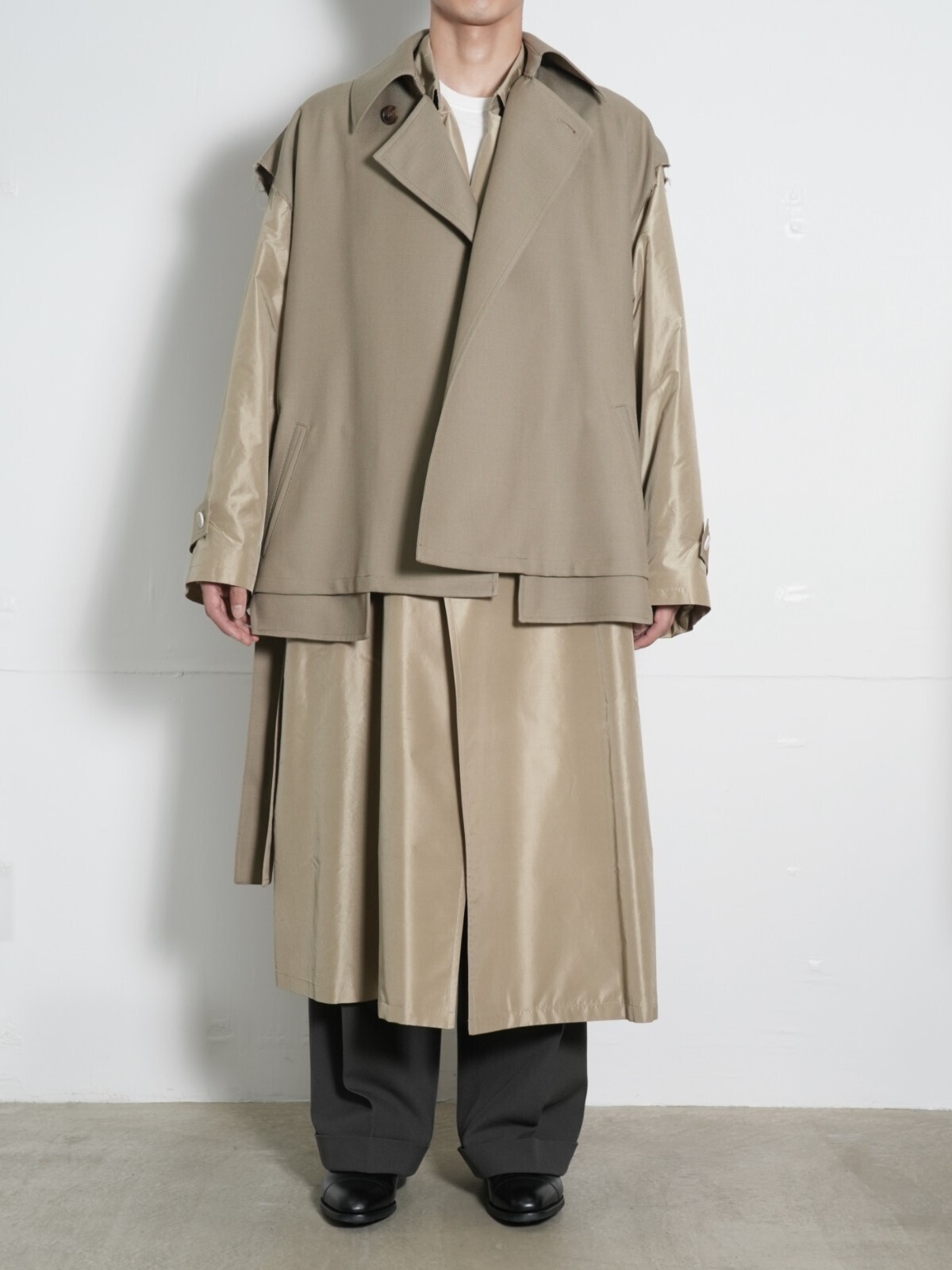 Blanc YM 여성 & 남성 Short Trench Vest 이미지22