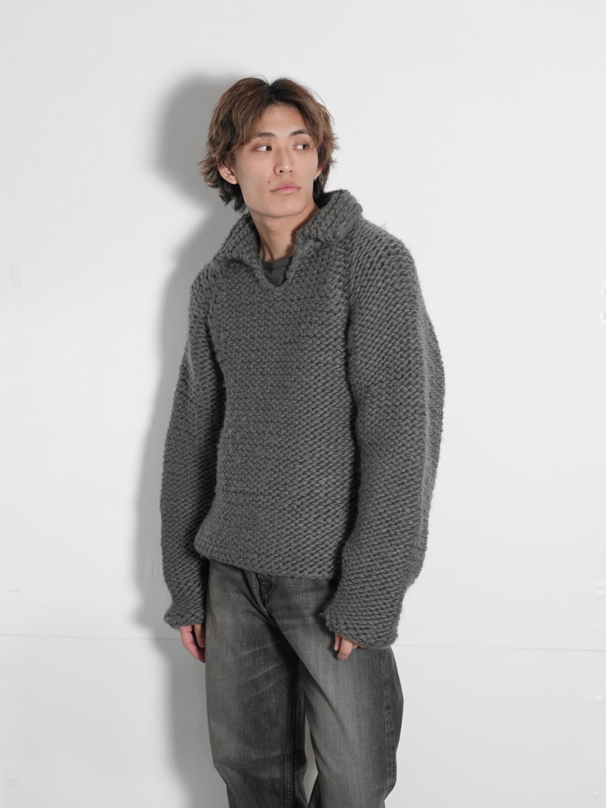 Blanc YM 女士 & 男士 Wool Knit Hand Skipper Shirt 圖片6