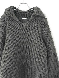Blanc YM WOMENS & MENS Wool Knit Hand Skipper Shirt IMAGE3