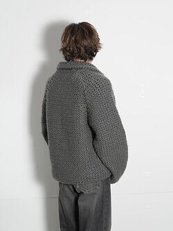 Blanc YM WOMENS & MENS Wool Knit Hand Skipper Shirt IMAGE8