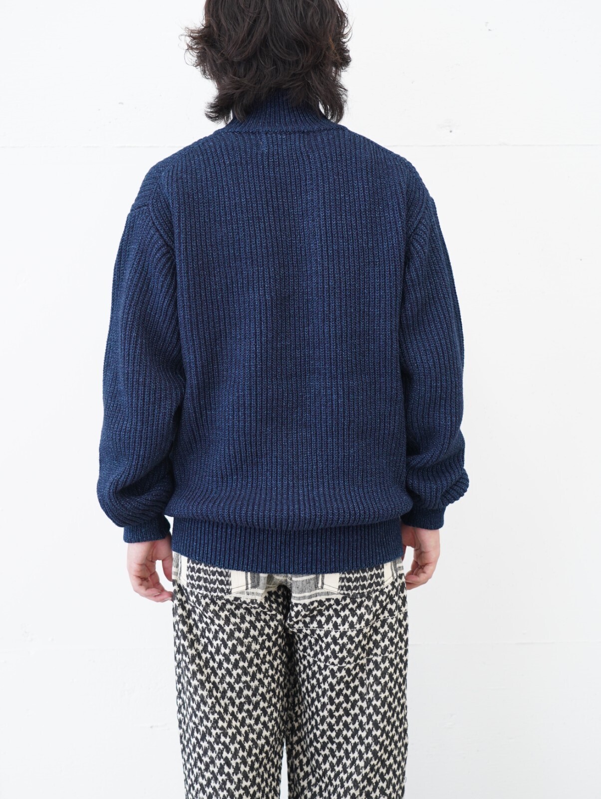 SEVEN BY SEVEN 男士 INDIGO YARN DRIVERS KNIT - One wash - 图片4