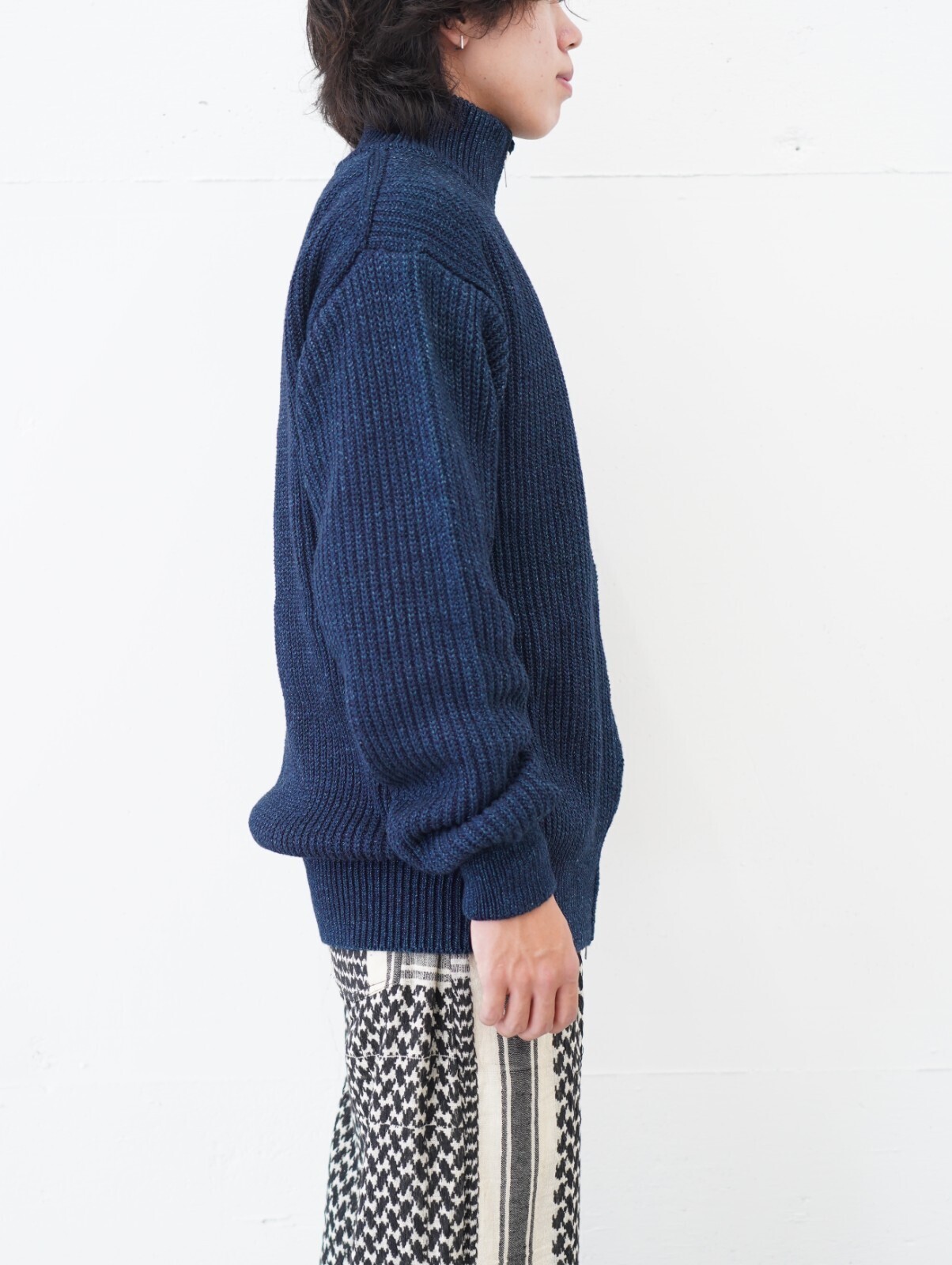 SEVEN BY SEVEN 男士 INDIGO YARN DRIVERS KNIT - One wash - 图片3