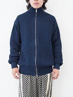 SEVEN BY SEVEN 男士 INDIGO YARN DRIVERS KNIT - One wash - 图片2