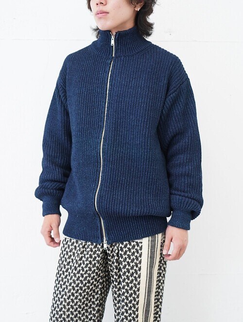 INDIGO YARN DRIVERS KNIT - One wash -｜SEVEN BY SEVEN MENS