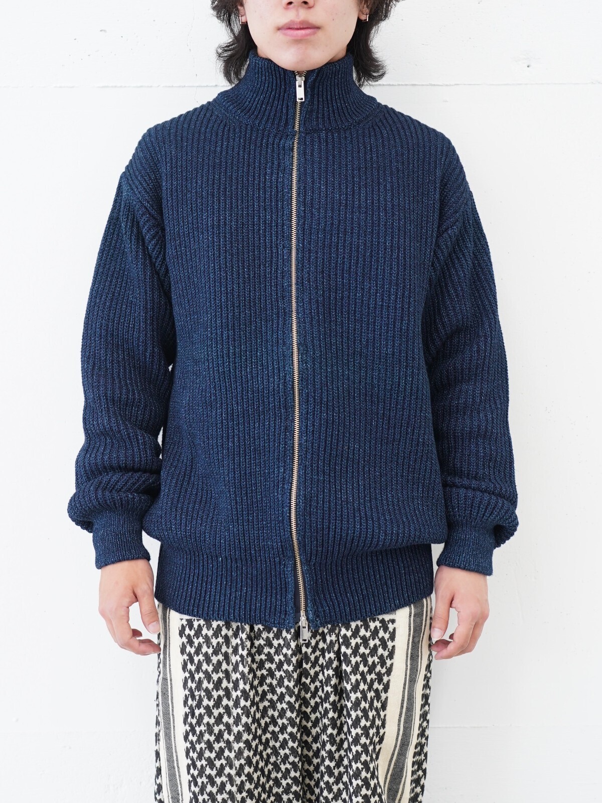 SEVEN BY SEVEN 男士 INDIGO YARN DRIVERS KNIT - One wash - 图片2