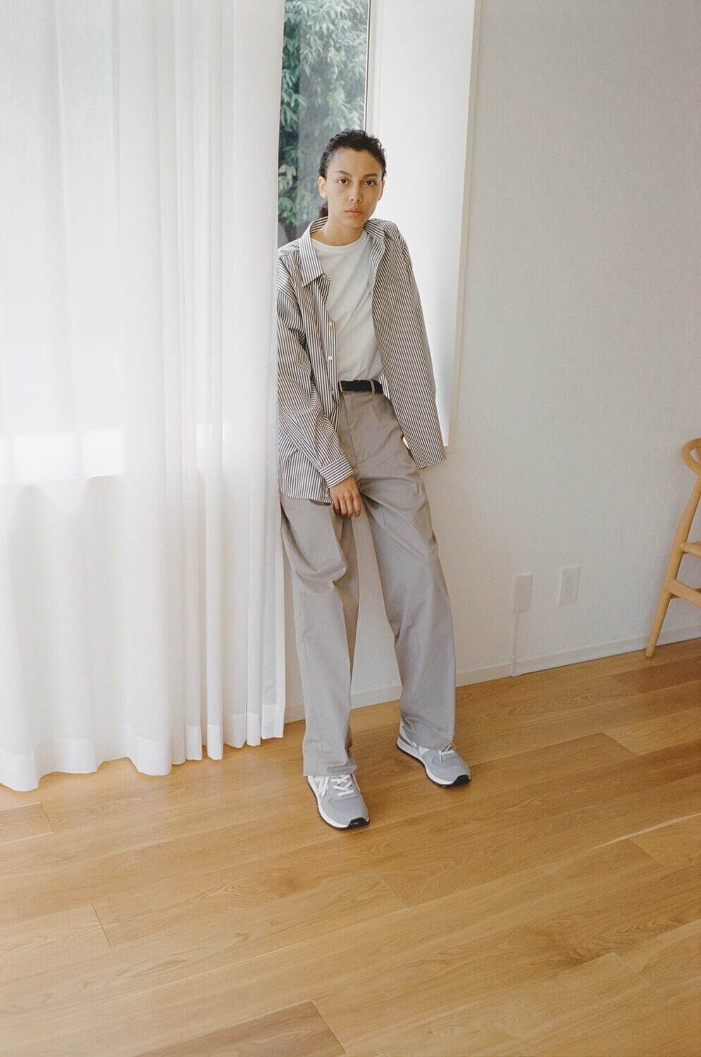 FUJI 女士 & 男士 Composed Stripe Shirt  图片15