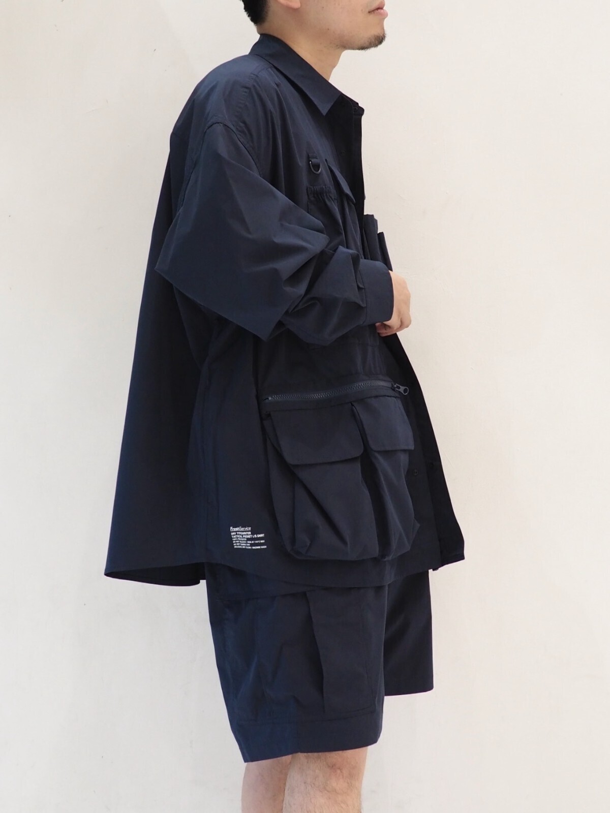 フレッシュサービス メンズ ドライタイプライター タクティカルポケットシャツ(長袖) 画像8
