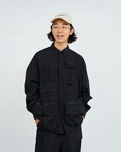 フレッシュサービス メンズ ドライタイプライター タクティカルポケットシャツ(長袖) 写真14