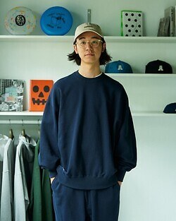 フレッシュサービス メンズ ライトオンス クルーネックスウェット 画像6