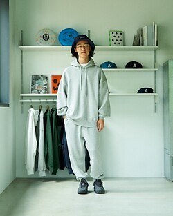 フレッシュサービス メンズ ライトオンスプルオーバーフーディー 画像7