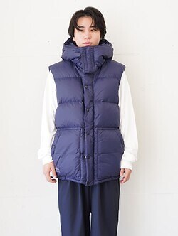 ☆ BRAHMIN ブラーミン☆レース素敵なフード付ダウンベスト Enjouemen（エンジョウメン） フード付きベスト【SALE