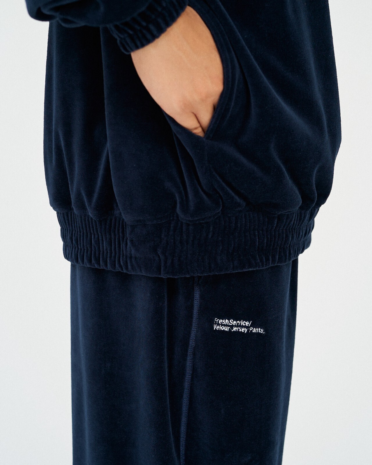 フレッシュサービス メンズ ベロア ジャージーパンツ 画像9
