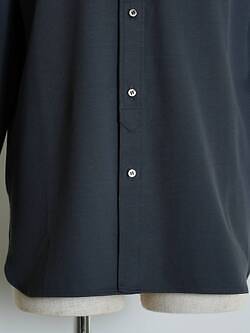 カーリー メンズ プロスペクト ロングスリーブ バンドカラーシャツ ”プレーン” 写真6