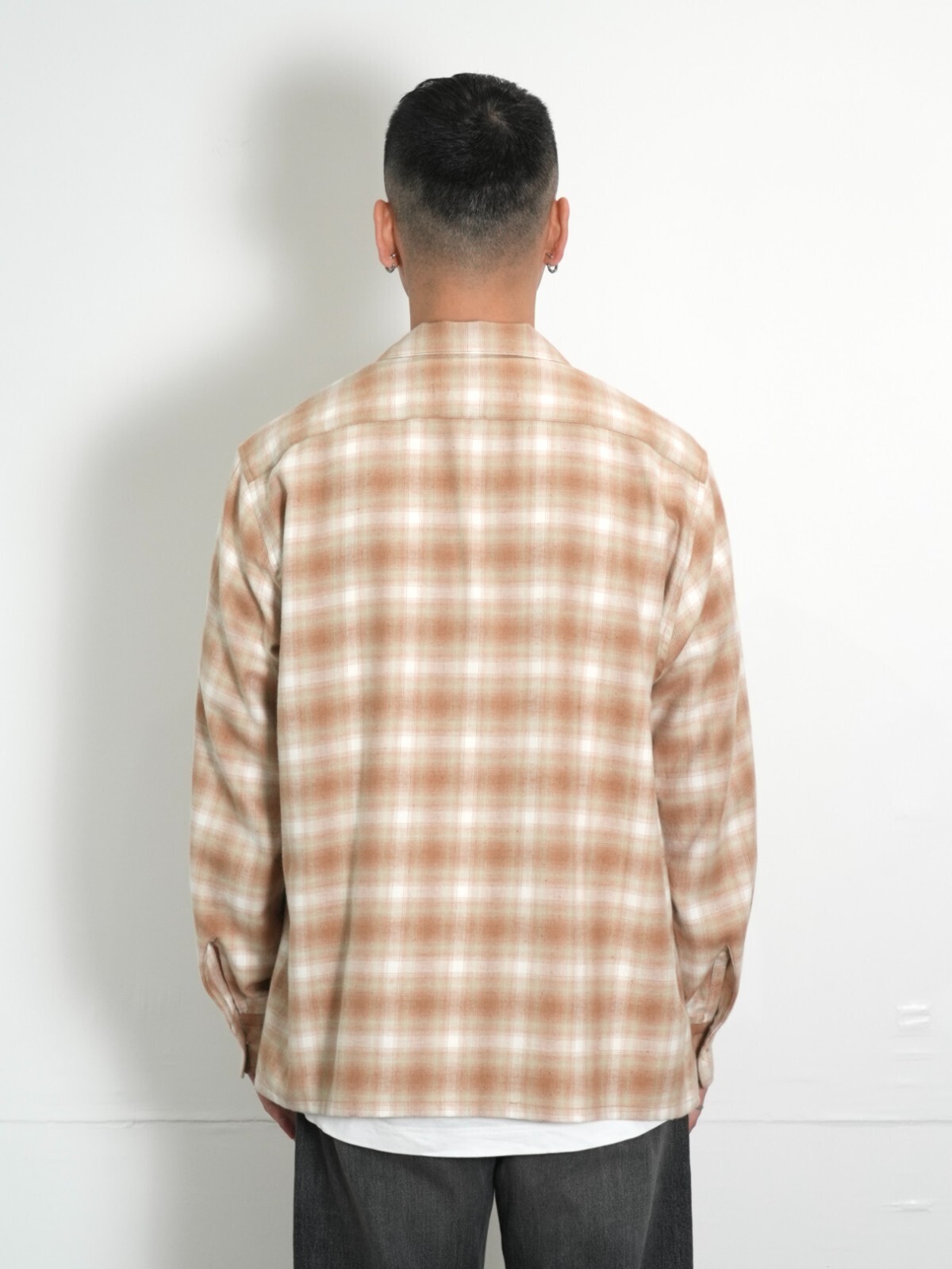 美品 phigvel オープンカラーシャツ コットン 無地 美品 phigvel オープンカラーシャツ コットン 無地
