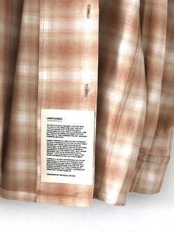 セブン バイ セブン メンズ オンブレチェックオープンカラーシャツ -無染色オーガニックコットン- 写真9