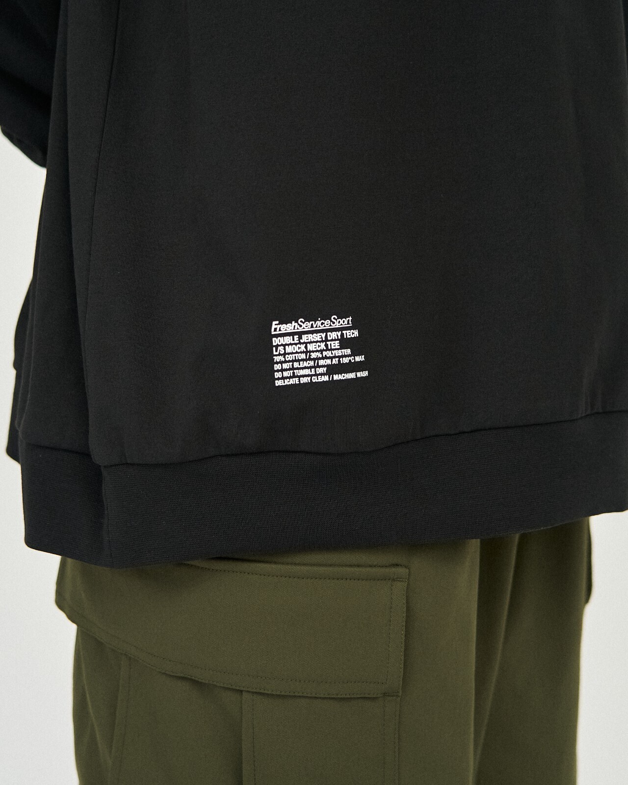 FreshService WOMENS & MENS DOUBLE JERSEY DRY TECH L/S MOCK NECK TEE IMAGE10