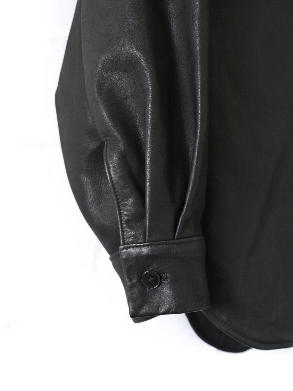 Blanc YM 女士 & 男士 Paper Cow Leather Wide Shirt 图片8