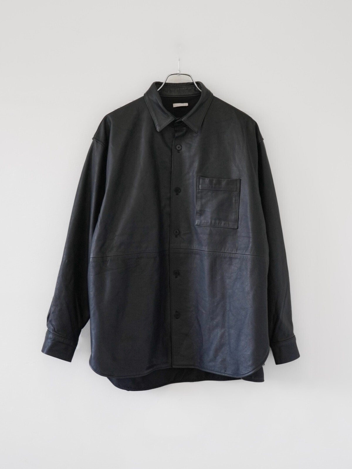 Blanc YM WOMENS & MENS Paper Cow Leather Wide Shirt IMAGE11