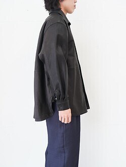 Blanc YM 女裝 & 男裝 Paper Cow Leather Wide Shirt 圖片2