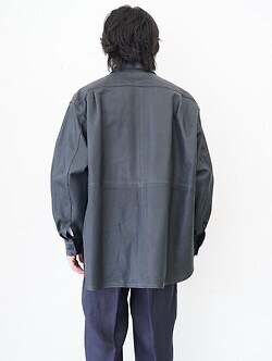 Blanc YM 女裝 & 男裝 Paper Cow Leather Wide Shirt 圖片18
