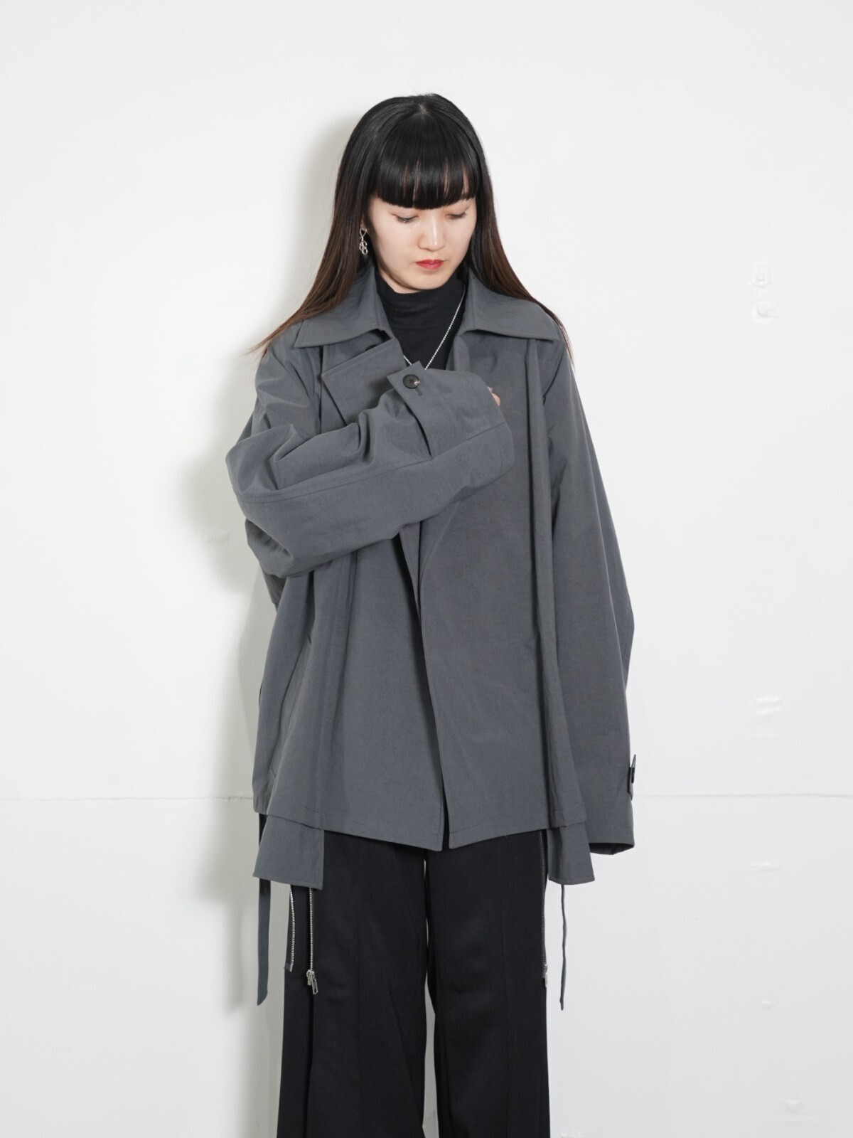 Blanc YM 女士 & 男士 Short Trench Coat 圖片25