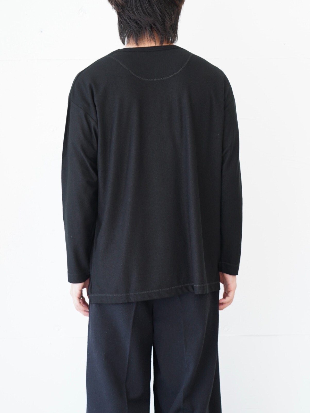 CURLY&Co. 여성 & 남성 CASHMERE SILK L/S TEE 이미지3