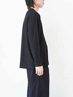 カーリー レディース & メンズ カシミヤ シルク ロングTシャツ 画像2