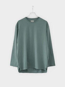 カーリー(CURLY&Co.) レディース & メンズ トリプルステッチ ロングTシャツ dull green 3