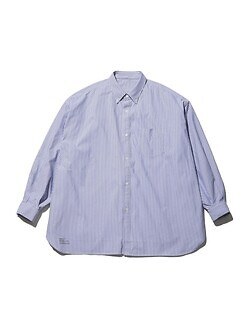 フレッシュサービス(FreshService) メンズ ドライオックスフォード コーポレートボタンダウンシャツ(長袖) blue stripe One Size