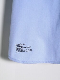 フレッシュサービス メンズ ドライオックスフォード コーポレートボタンダウンシャツ(半袖) 写真3
