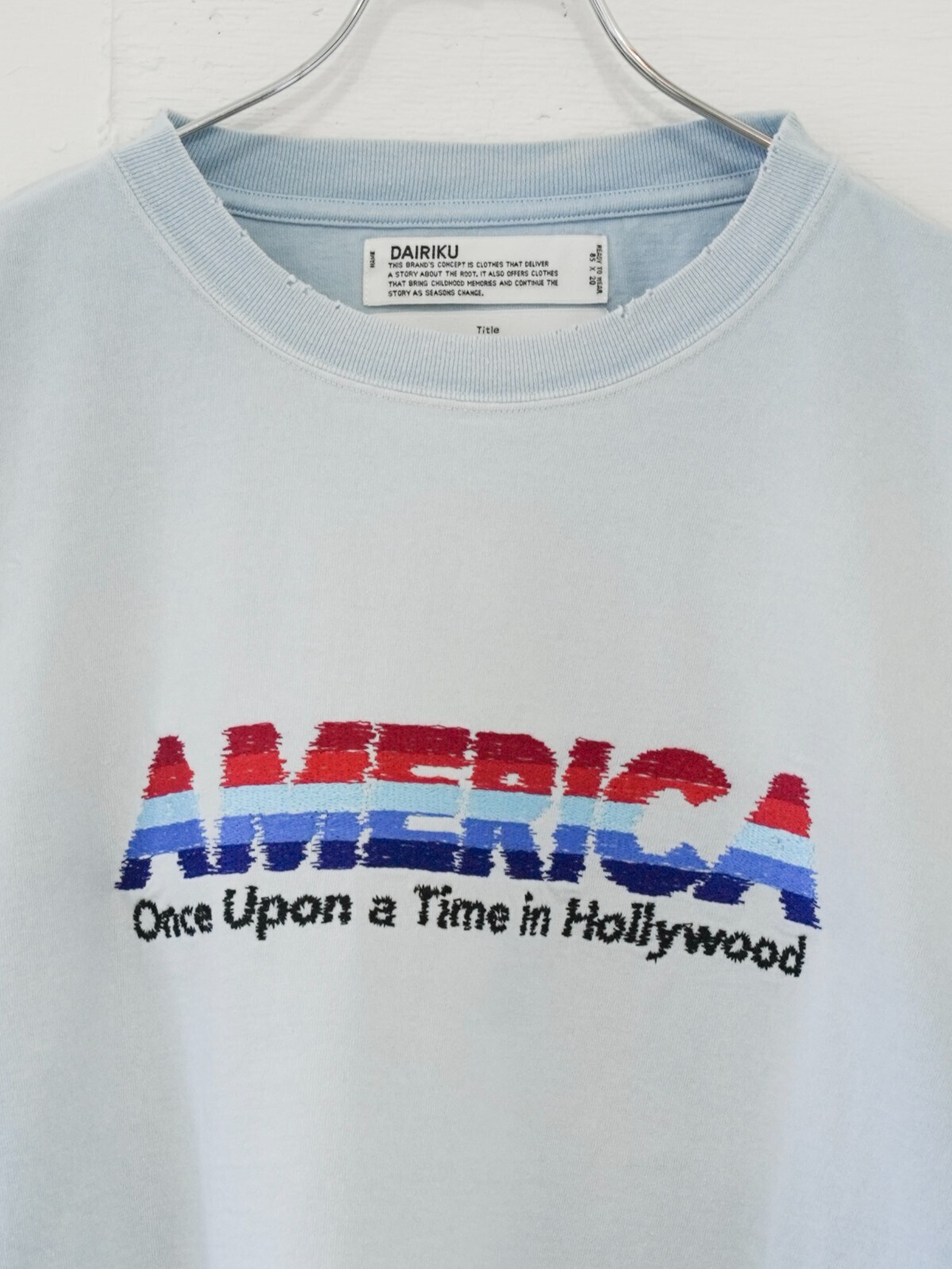 ダイリク メンズ "AMERICA" ヴィンテージ サンバーンTシャツ 画像5