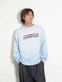 ダイリク メンズ "アメリカ" ヴィンテージ サンバーンTシャツ 写真12