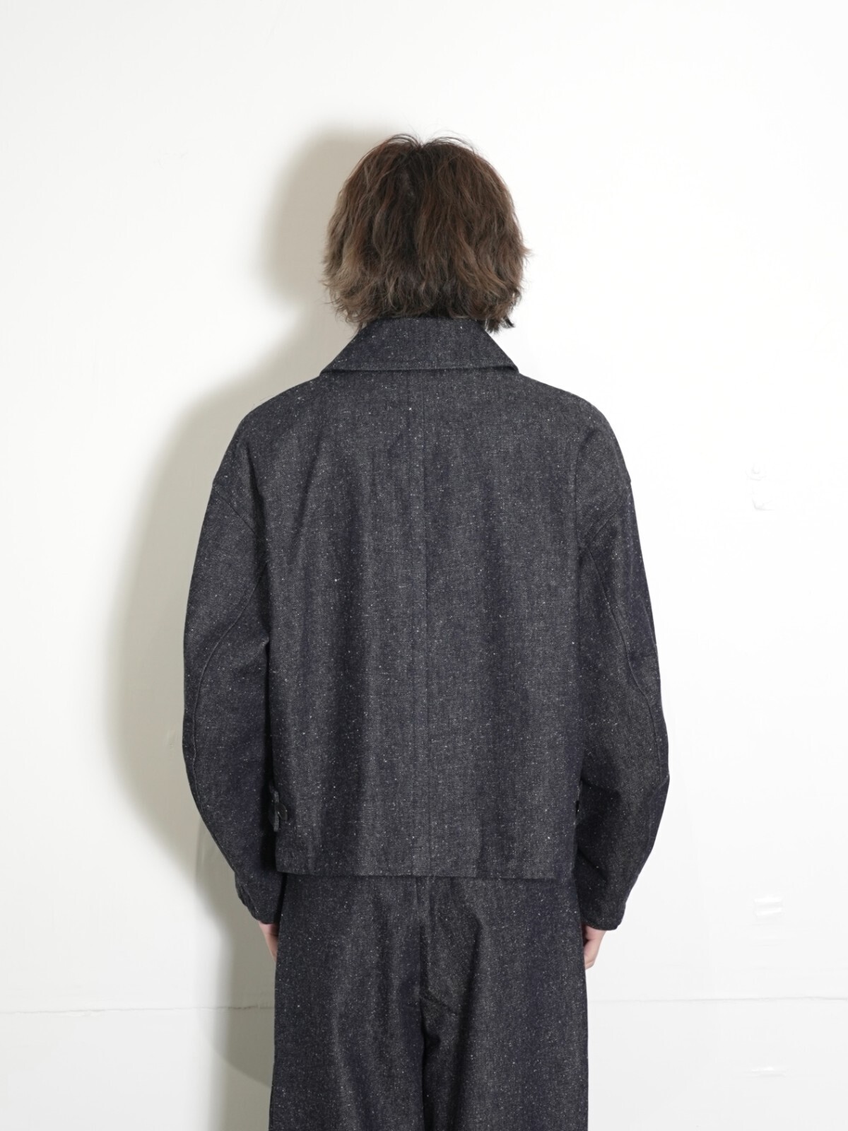 Blanc YM 女士 & 男士 Silk Denim Short Coat 图片8