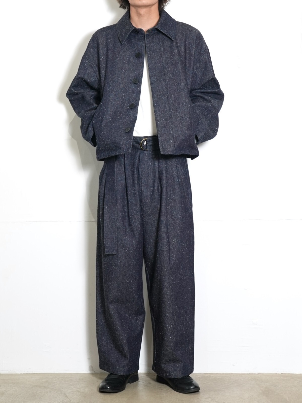 Blanc YM 女士 & 男士 Silk Denim Short Coat 图片9