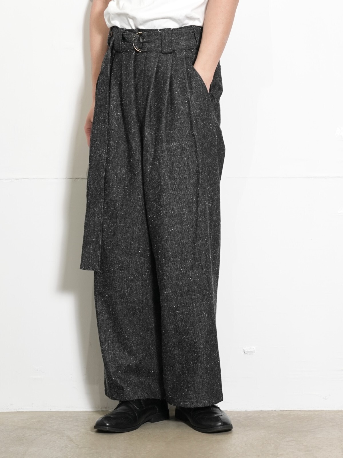 Blanc YM 女士 & 男士 Silk Denim Wide Pants 圖片15