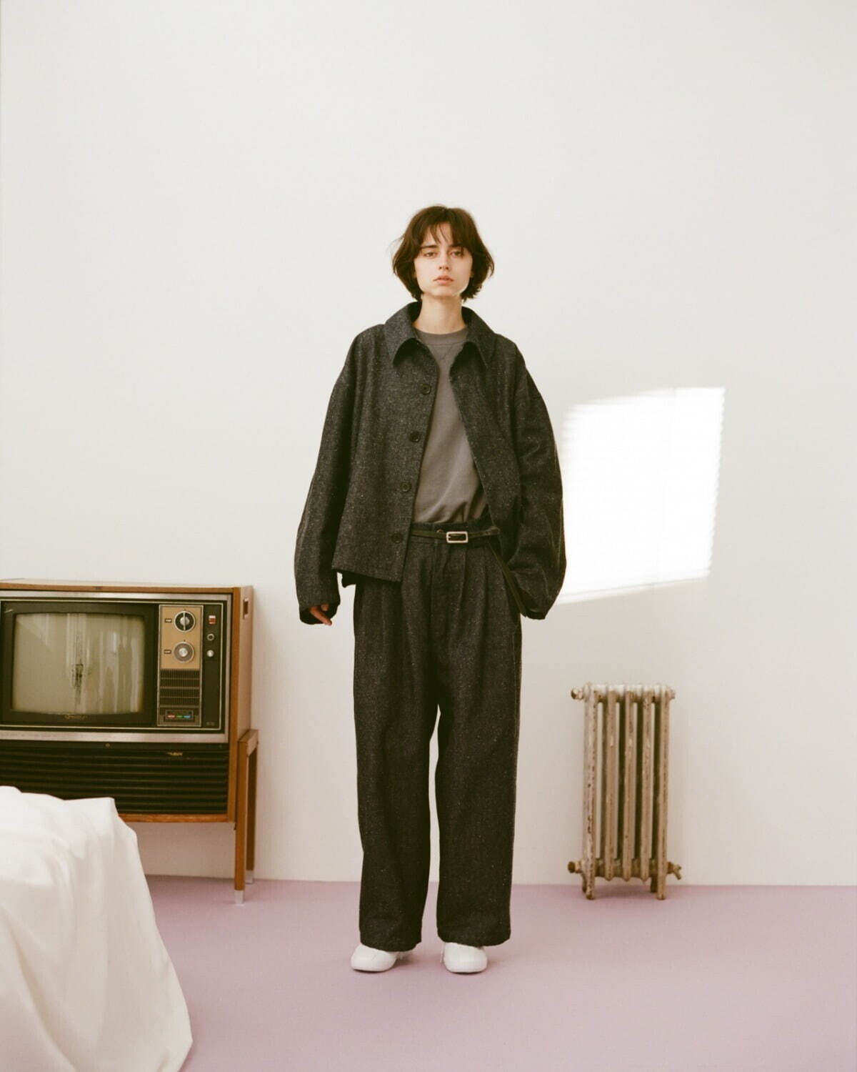 Blanc YM 女士 & 男士 Silk Denim Wide Pants 圖片18