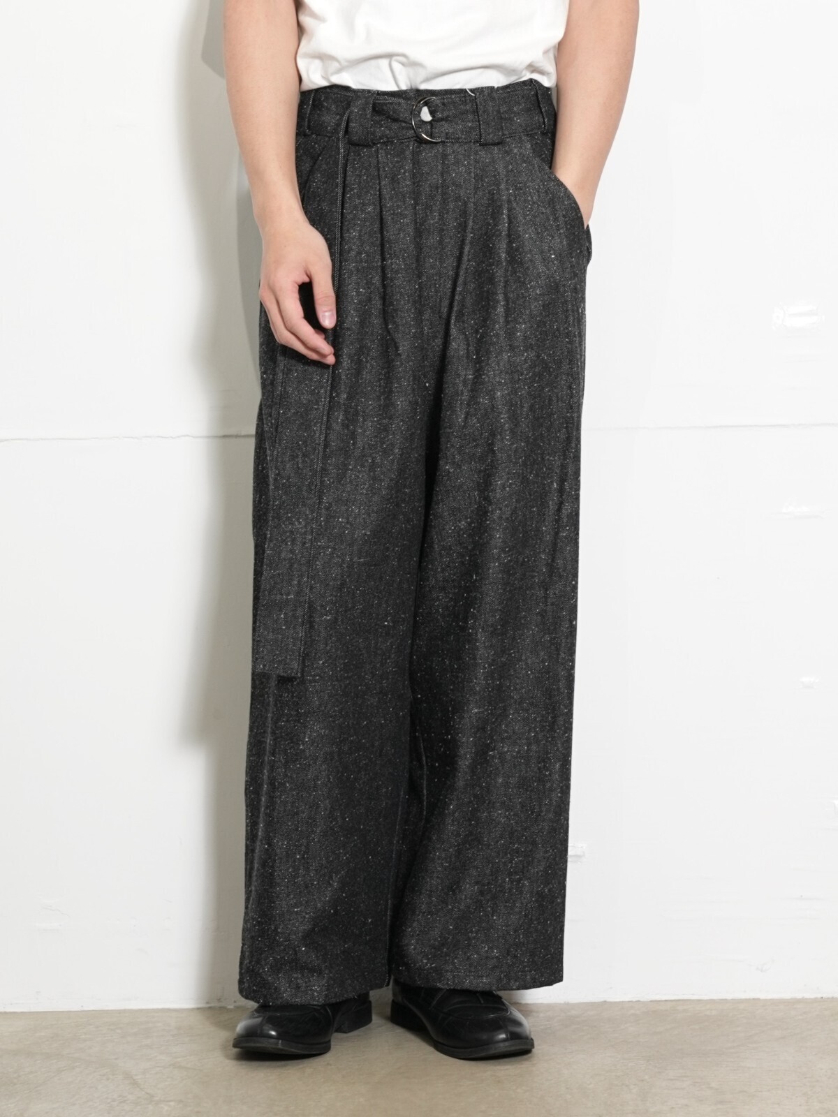 Blanc YM 女士 & 男士 Silk Denim Wide Pants 圖片14